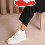 Lou Spikes perforated leather sneakers