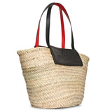Loubi Shore black leather beach tote