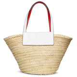Loubi Shore white leather beach tote
