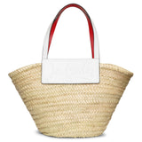 Loubi Shore white leather beach tote