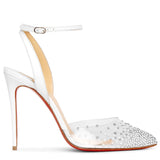 Spikaqueen 100 pvc white pumps