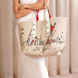 Frangibus beige tote bag