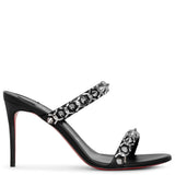 Just Chain 85 black leather sandals