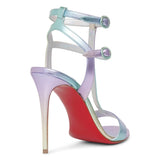 Mara 100 metallic leather sandals
