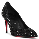 Kate Plume 85 black suede pumps