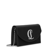 Loubi 54 small black satin strass