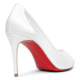 Kate draperia 85 white pumps