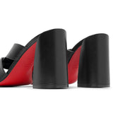 Dispo club black leather mules