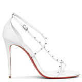Riojana spikes white leather sandals