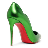 Hot Chick 100 spinach laminato pumps