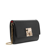 Carasky black leather clutch