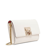 Carasky white leather clutch