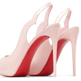 Hot Chick sling 120 pink patent pumps