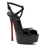 So Jenlove 150 black patent pumps