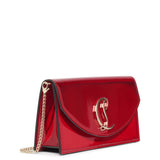 Loubi54 red patent clutch