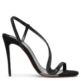 Rosalie 100 black strass sandals
