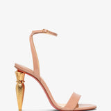 Lipqueen 100 patent nude sandals