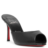 Me Dolly 85 black leather mules
