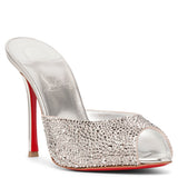 Me Dolly 100 silver crystal mules