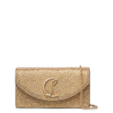 Loubi54 small gold crystal crossbody bag