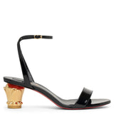 Lipsita Queen 55 black patent sandals