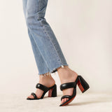 Inflama Sab 85 black leather mules