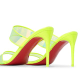 Just Loubi 85 yellow mules