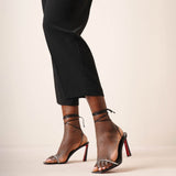 Condora 85 black crystal sandals