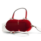 Cabata E/W mini loubinthesky white tote bag