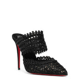 Deia 100 macrame black mule pumps