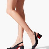 So Jane sling 55 black patent pumps