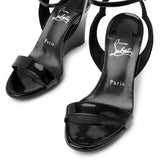 Zeppa Chick 85 black patent wedge sandals