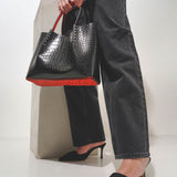 Cabarock small calf ali black tote bag