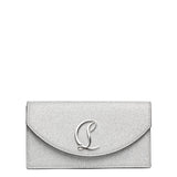 Loubi54 calf glitter clutch