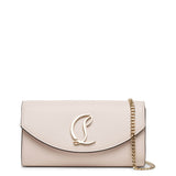 Loubi54 wallet on chain leche silver clutch bag