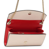 Loubi54 wallet on chain leche silver clutch bag