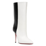 Astrilarge Booty 100 black and white leather boots