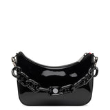 Loubila Chain black patent mini shoulder bag