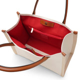 Nastroloubi E/W large natural canvas tote bag