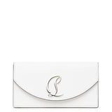 Loubi54 white leather clutch bag
