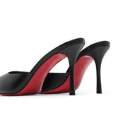 Me Dolly 85 black leather mules