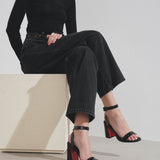 Miss Sabina 85 black patent sandals