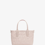 Cabata E/W mini beige leather tote bag