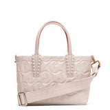 Cabata E/W mini beige leather tote bag