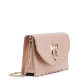 Loubi54 light pink satin clutch