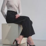 Condora 85 black leather mules