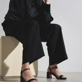 Miss Jane 55 black leather sandals