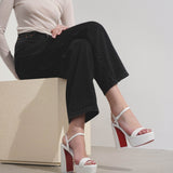 Movida Jane 130 white leather sandals
