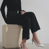 Hot Chick 70 white leather slingbacks