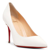Kate 85 white leather pumps